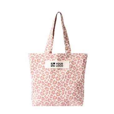 Tas van gerecycled katoen met animal print 200 g/m²