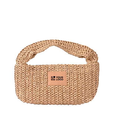 Kleine tas van papier en polyester met label voor bedrukking