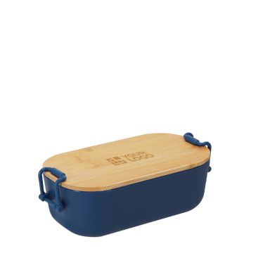 Lunchbox met bamboe deksel en sluitingen aan de zijkant 850 ml