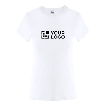 Dames T-shirt van katoen met ronde hals 150 g/m²