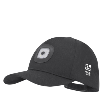 5-panel polyester pet met uitneembare zaklamp met 4 leds 200mAh