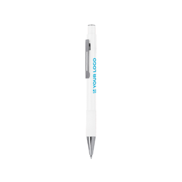 Balpen van aluminium met matte afwerking blauwe inkt