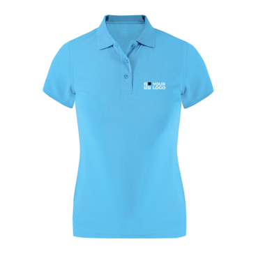 Getailleerde damespolo van technische stof 180 g/m²