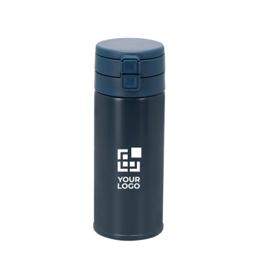 Thermobeker 400 ml met dubbele push-deksel en rietje