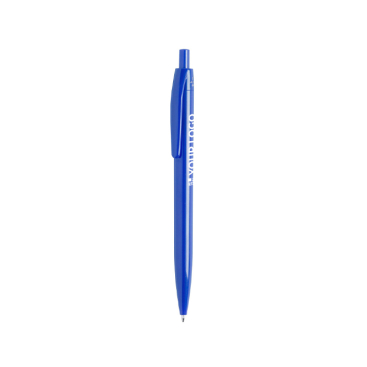 Blauw gekleurde antibacteriële pen met logo 