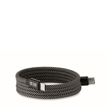 Magnetische gevlochten RPET Type-C-kabel 60 W, 1 m