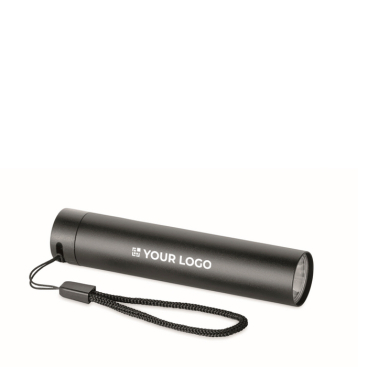 Oplaadbare zaklamp van gerecycled aluminium van 110 lumen