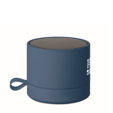 Compacte metalen draadloze speaker met rubberafwerking 3W