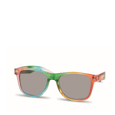 Veelkleurige regenboogzonnebril met UV400-bescherming