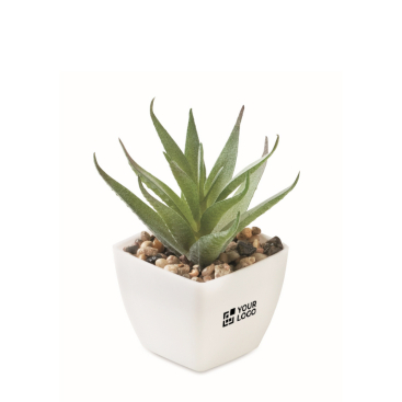 Mini kunstplant type aloë vera voor op het bureau