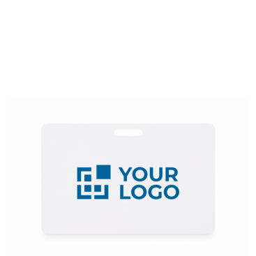 Harde kunststof badgehouder voor lanyard 54 x 86 mm