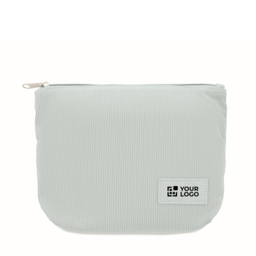 Toilettas van polyester ribfluweel met binnenvoering 220 g/m²