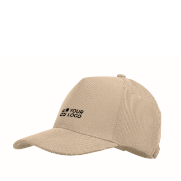 5-panel corduroy pet met verstelbare sluiting 220 g/m²