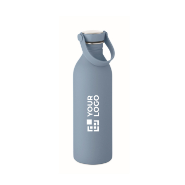 Roestvrijstalen fles met rubberafwerking 500ml