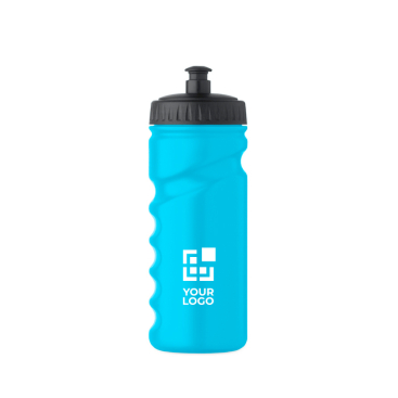 Druppvrije sportfles van kunststof met goede grip 500ml