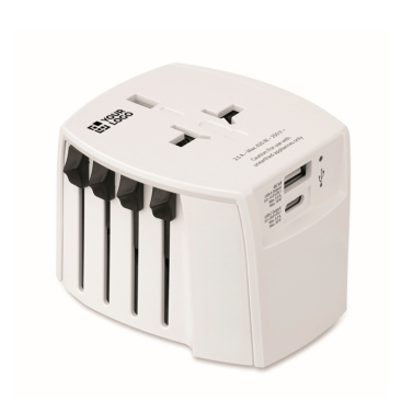 Compacte reisadapter van 30 W met USB-A en USB-C