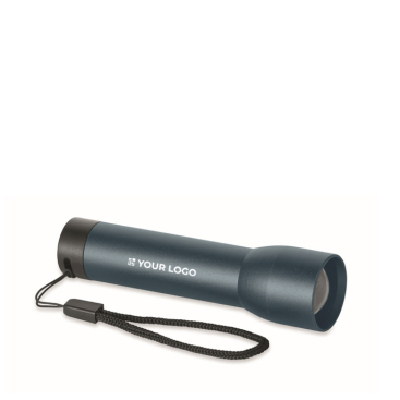 Oplaadbare aluminium zaklamp met zoom en lichtstanden