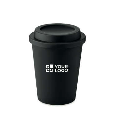 Dubbelwandige plastic bekers met logo