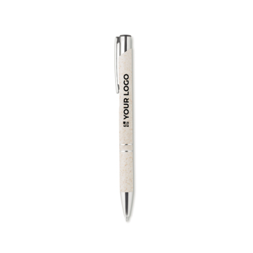 Eco balpen met logo voor bedrijven kleur zwart