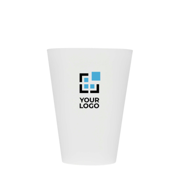 Transparante herbruikbare plastic beker met matte afwerking 300ml