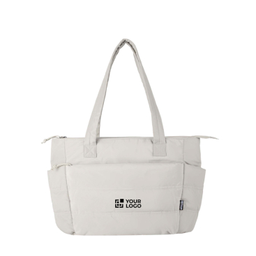 Gewatteerde totebag van gerecycled polyester met laptopvak 15,6” 18L