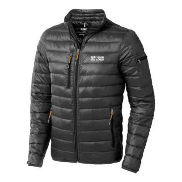 Donsjack voor merchandising in de kleur grijs