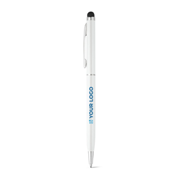 Touch pennen met logo chroomblauwe inkt Vip Thin