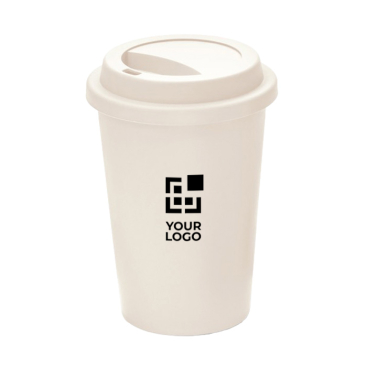 Herbruikbare plastic takeaway beker met deksel 450ml