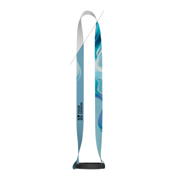 Polyester lanyard voor sublimatie met siliconen bekerhouder 2cm