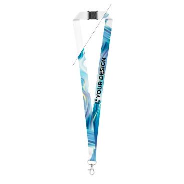 Polyester lanyard met veiligheidsluiting en karabijnhaak