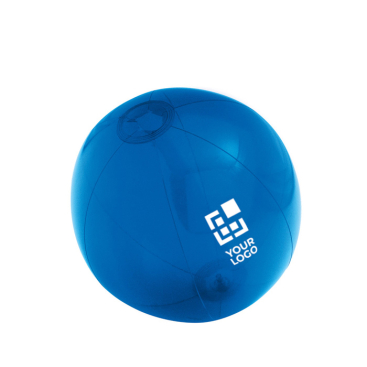 Transparante opblaasbare strandbal met logo