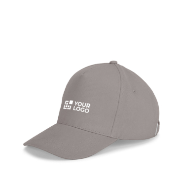 5-panel cap van geborsteld katoen met metalen gesp 260 g/m²