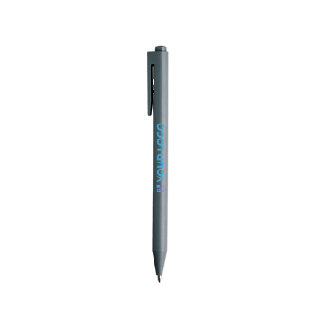 Eenkleurige plastic balpen met blauwe gelinkt met jouw bedrukking