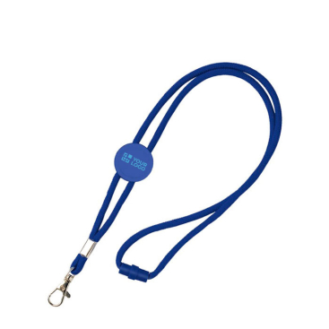 Verstelbare buisvormige polyester lanyard met karabijnhaak, 3 cm met jouw bedrukking