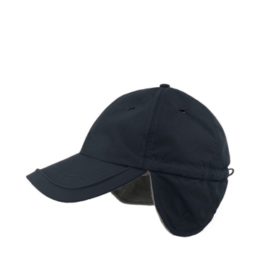 Winterpet van nylon met oorflappen en fleecevoering