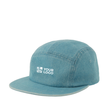 Ongestructureerde 5-panel campercap met platte klep