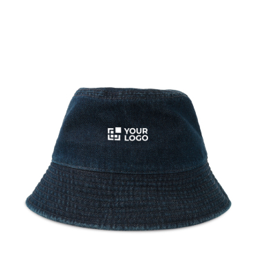 Panamahoed van denim katoen, geverfd met DyStar®