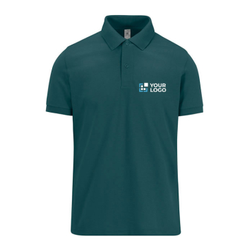 Unisex katoenen polo met korte mouwen 210 g/m² B&C met jouw bedrukking
