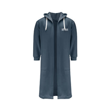 Katoenen/polyester badjas met verstelbare capuchon, maat S/M of L/XL