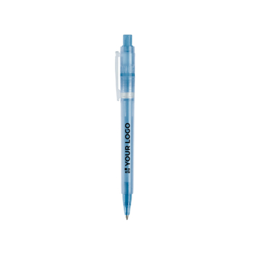 Matte plastic pen, gemaakt in de EU, met blauwe inkt (Jumbo-vulling)