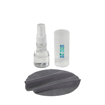 Plastic dispenser met 30 ml schermreiniger en microvezeldoek