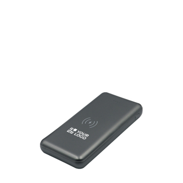 Metalen powerbank met draadloos opladen 8.000mAh