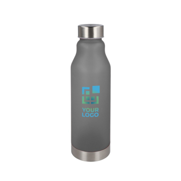 Herbruikbare RPET fles met lekvrije dop en frosted afwerking 600 ml