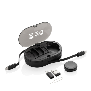 Ecologische set intrekbare oplaadkabels met meerdere uitgangen 60W