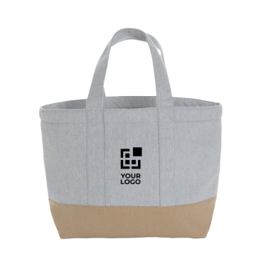 Kleine canvas koeltas met logo in twee kleuren