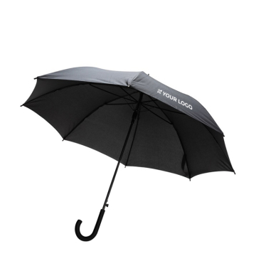 Impact rPET stormparaplu met logo weergave met jouw bedrukking