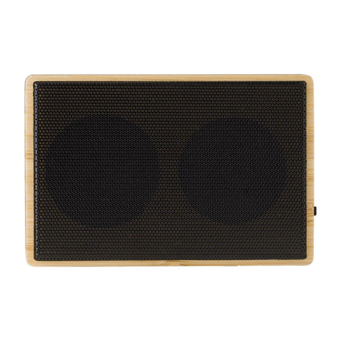 Draadloze bluetooth speaker 5.0 van bamboe met zonne-oplader