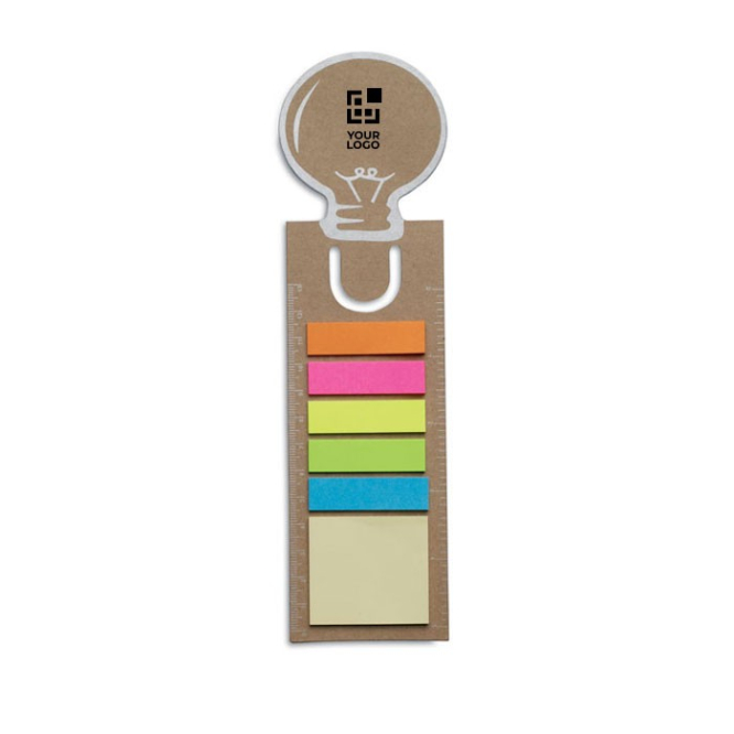 Bladwijzer met sticky notes kleur beige
