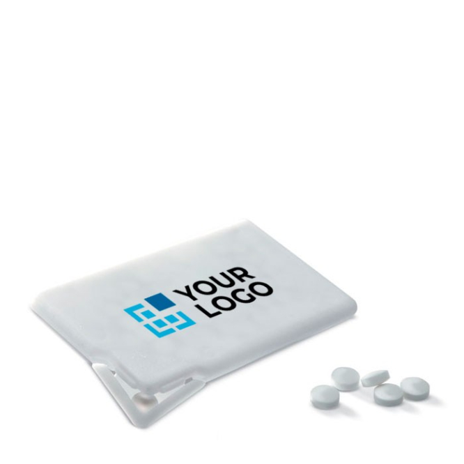 Pepermuntjesdispenser met logo kleur wit