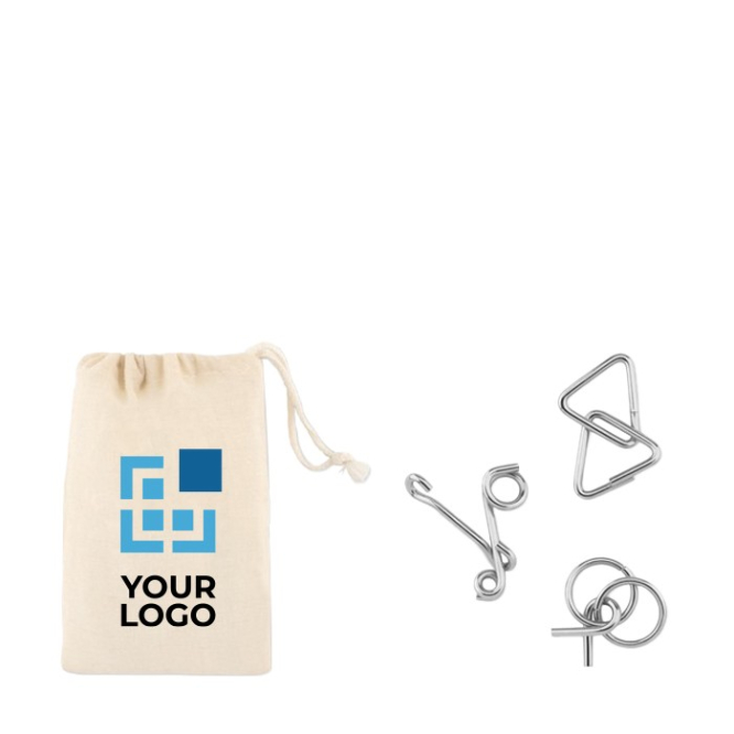 Promotionele puzzel voor klanten kleur beige